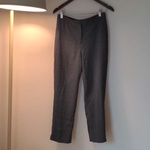 Jcrew ankle navy blue pattern trouser